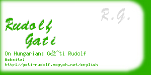 rudolf gati business card